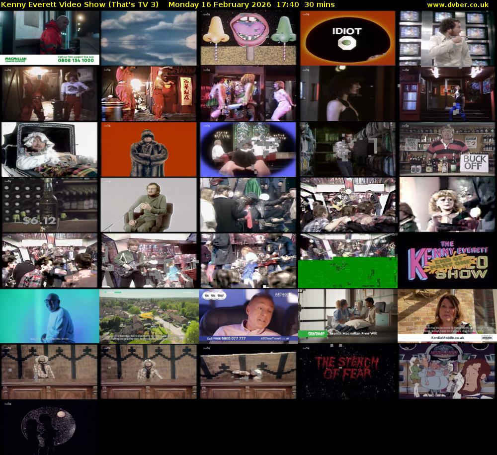 Kenny Everett Video Show (That's TV 3) Monday 16 February 2026 17:40 - 18:10