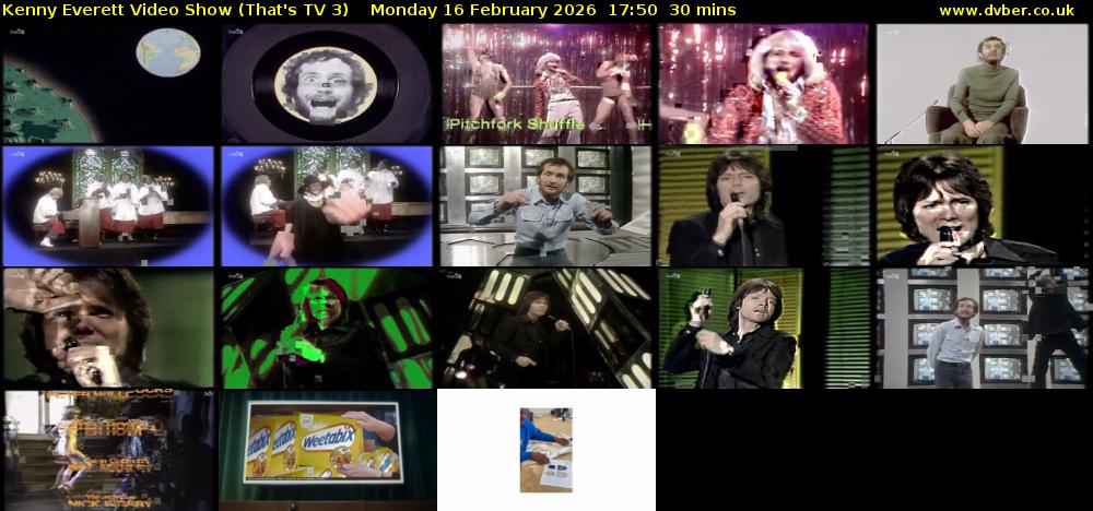 Kenny Everett Video Show (That's TV 3) Monday 16 February 2026 17:50 - 18:20