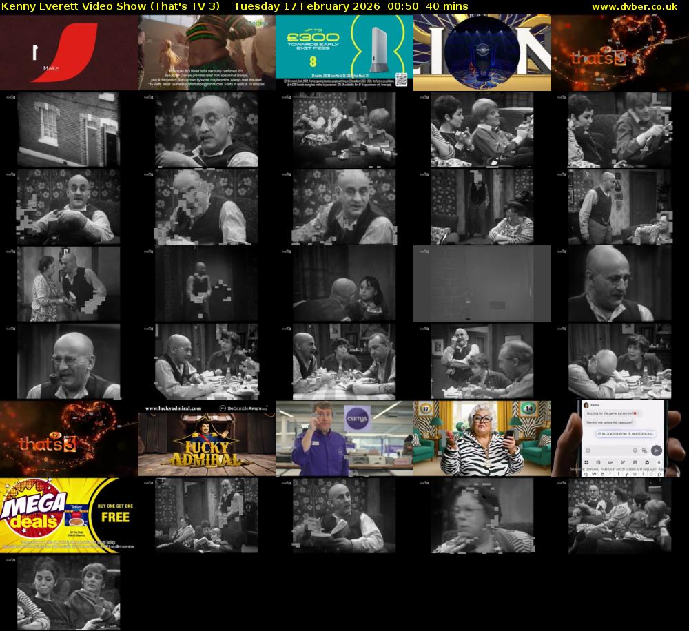 Kenny Everett Video Show (That's TV 3) Tuesday 17 February 2026 00:50 - 01:30