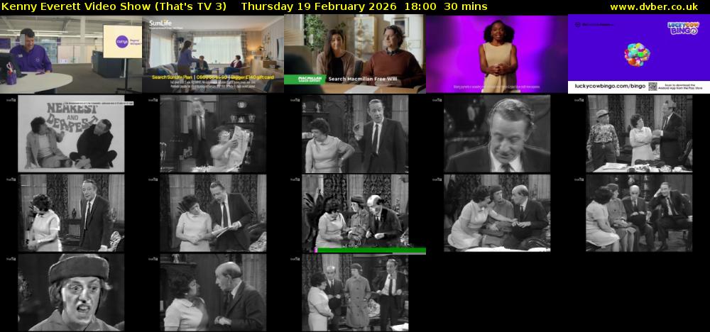Kenny Everett Video Show (That's TV 3) Thursday 19 February 2026 18:00 - 18:30
