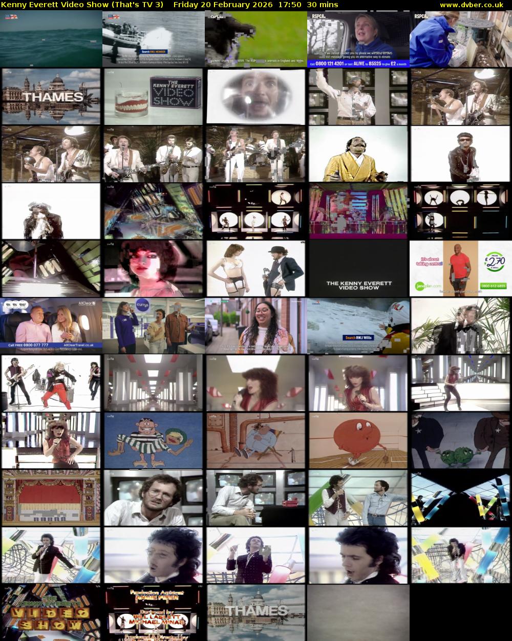 Kenny Everett Video Show (That's TV 3) Friday 20 February 2026 17:50 - 18:20