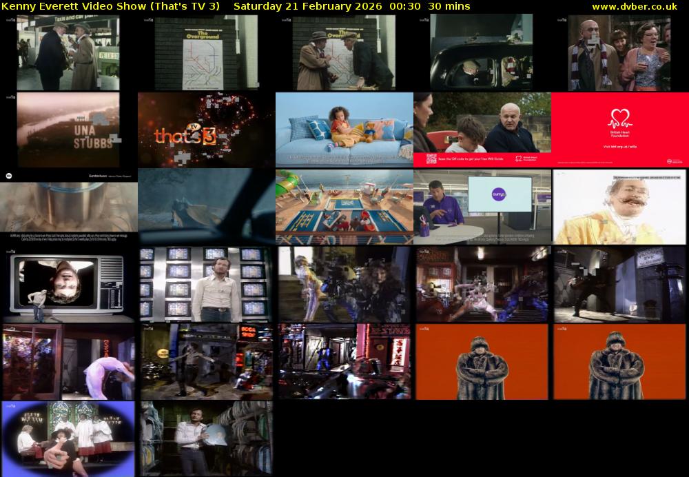 Kenny Everett Video Show (That's TV 3) Saturday 21 February 2026 00:30 - 01:00