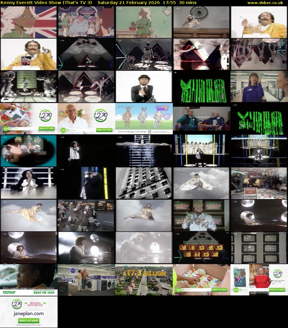 Kenny Everett Video Show (That's TV 3) Saturday 21 February 2026 17:55 - 18:25