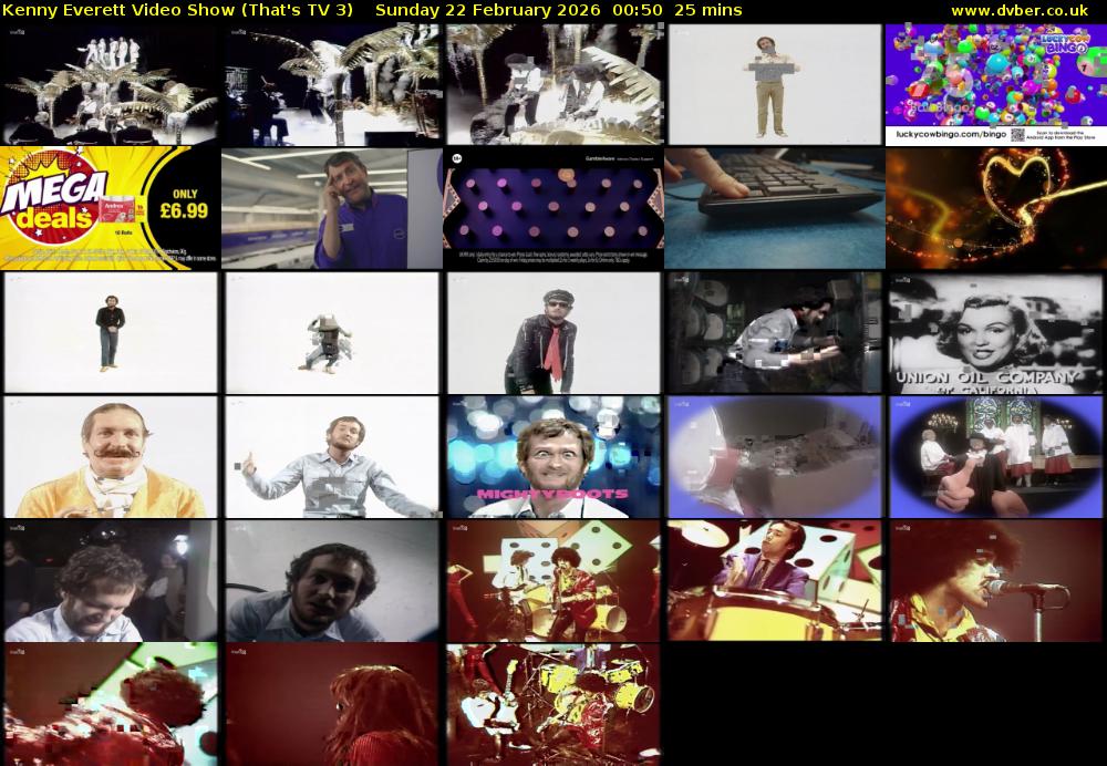 Kenny Everett Video Show (That's TV 3) Sunday 22 February 2026 00:50 - 01:15