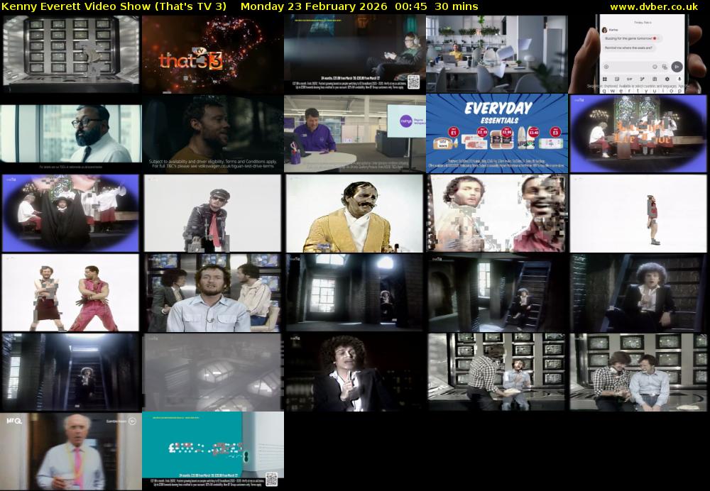 Kenny Everett Video Show (That's TV 3) Monday 23 February 2026 00:45 - 01:15