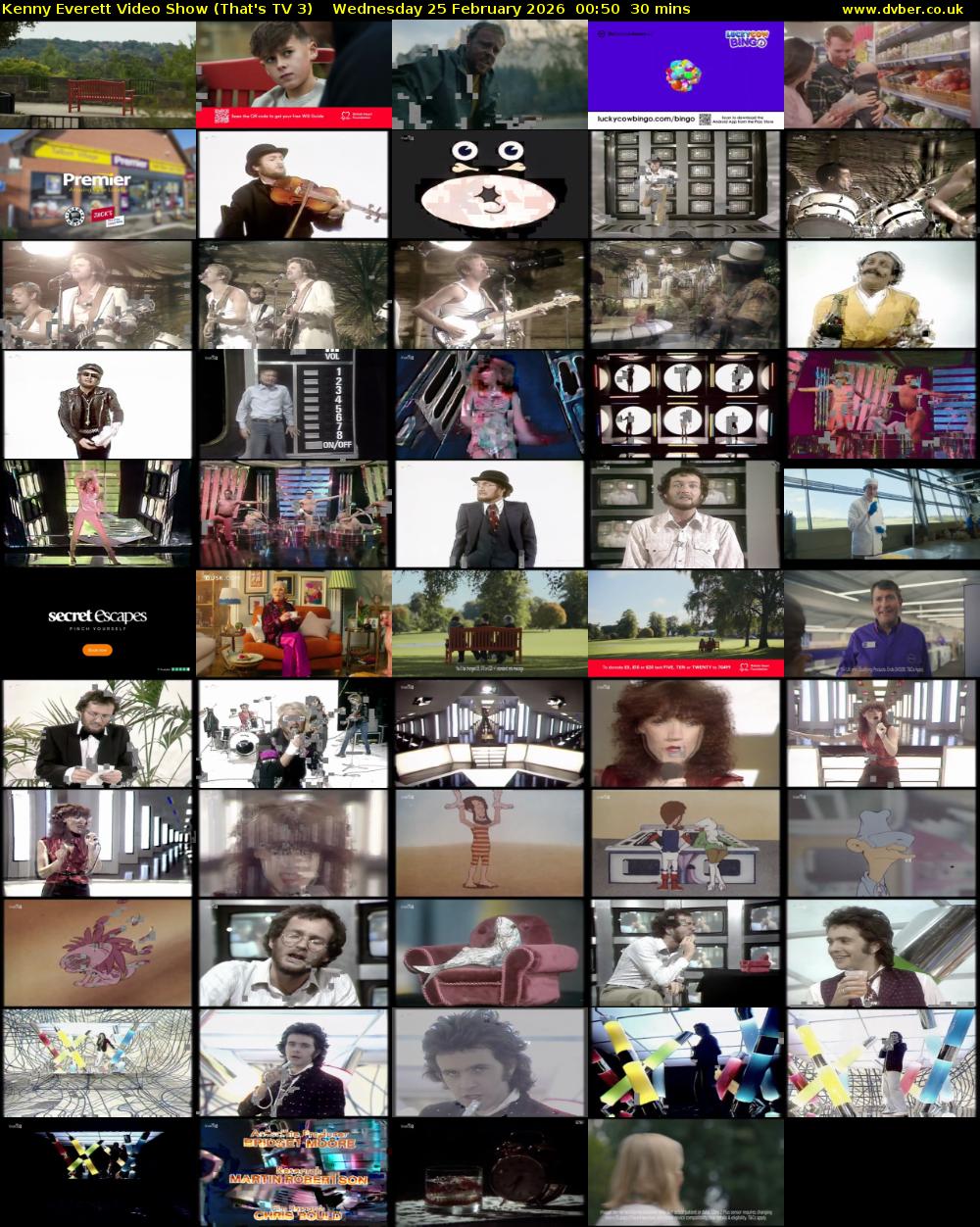 Kenny Everett Video Show (That's TV 3) Wednesday 25 February 2026 00:50 - 01:20