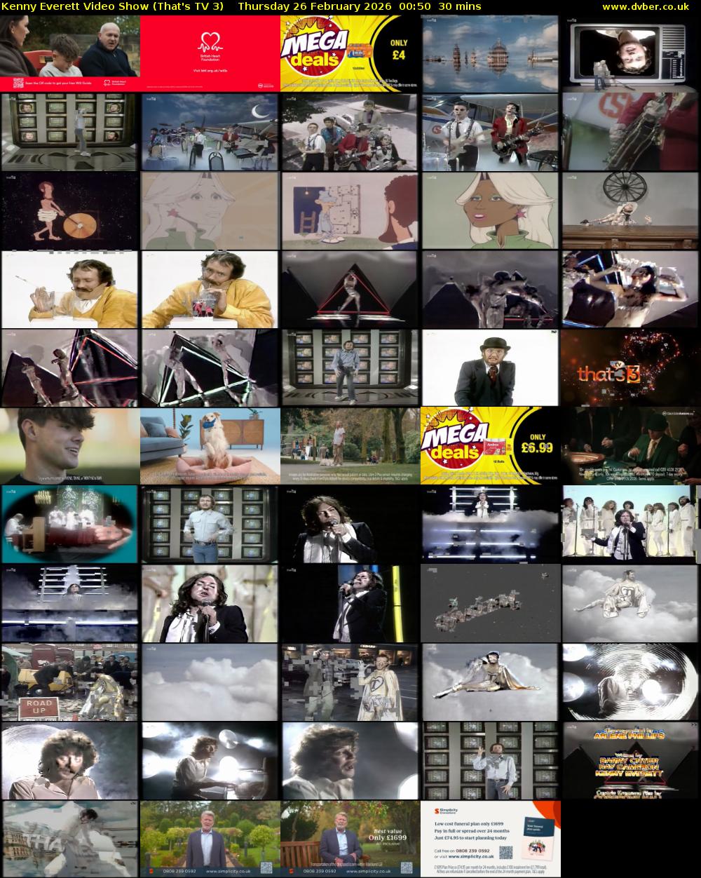 Kenny Everett Video Show (That's TV 3) Thursday 26 February 2026 00:50 - 01:20