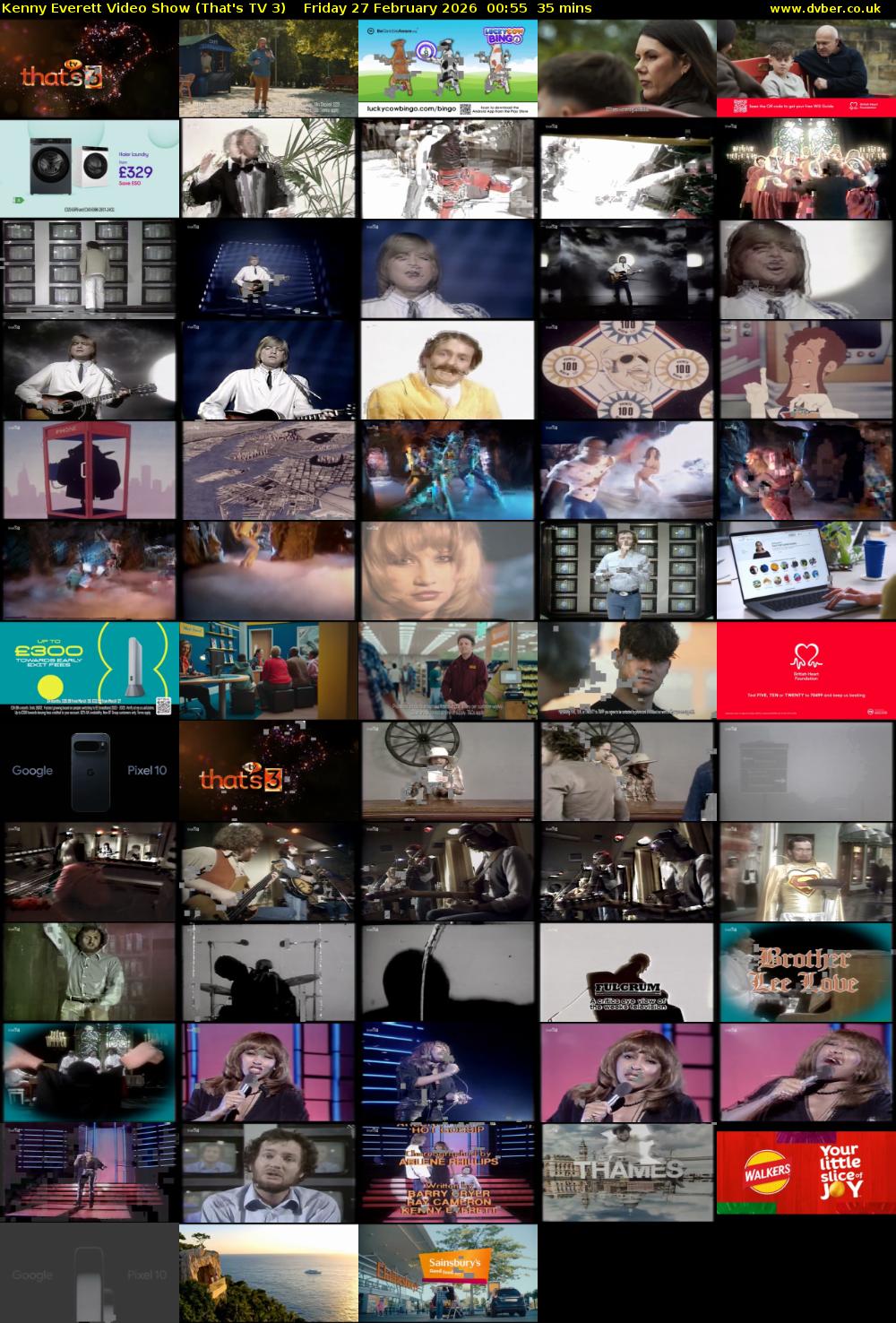 Kenny Everett Video Show (That's TV 3) Friday 27 February 2026 00:55 - 01:30