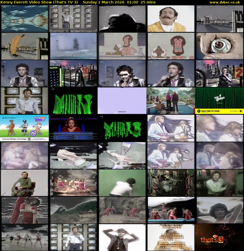 Kenny Everett Video Show (That's TV 3) Sunday 1 March 2026 01:00 - 01:25