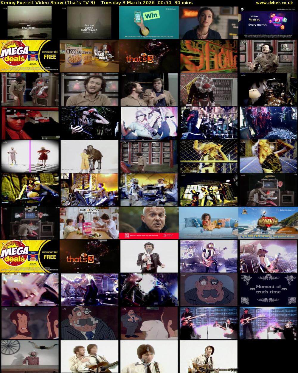 Kenny Everett Video Show (That's TV 3) Tuesday 3 March 2026 00:50 - 01:20