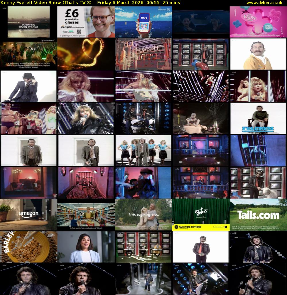 Kenny Everett Video Show (That's TV 3) Friday 6 March 2026 00:55 - 01:20