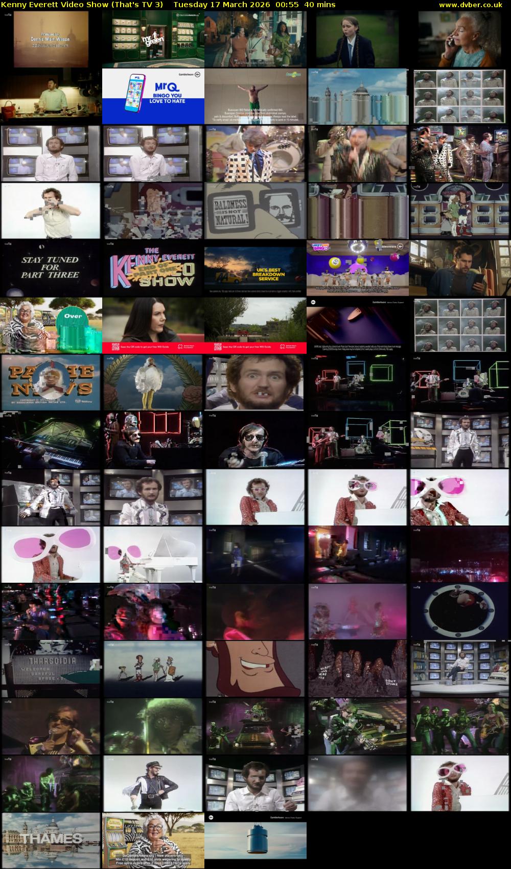 Kenny Everett Video Show (That's TV 3) Tuesday 17 March 2026 00:55 - 01:35