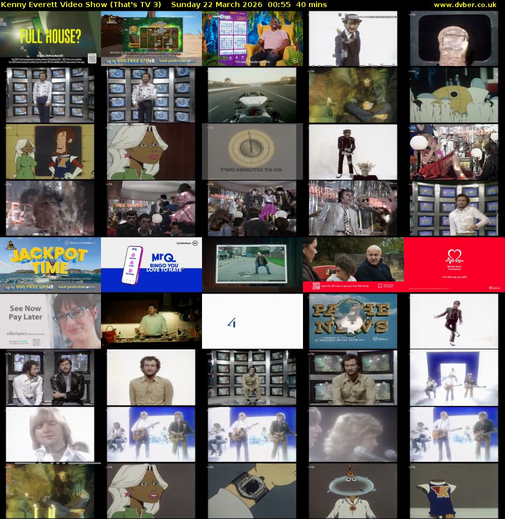 Kenny Everett Video Show (That's TV 3) Sunday 22 March 2026 00:55 - 01:35