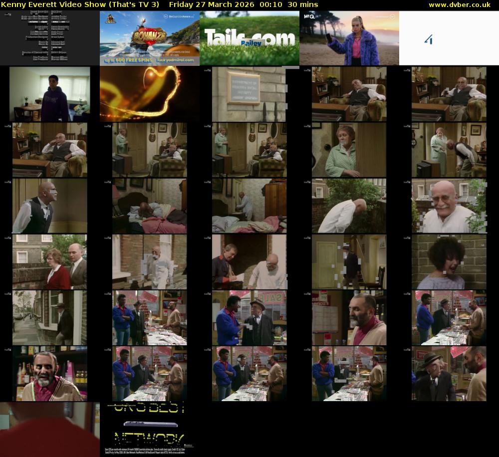 Kenny Everett Video Show (That's TV 3) Friday 27 March 2026 00:10 - 00:40