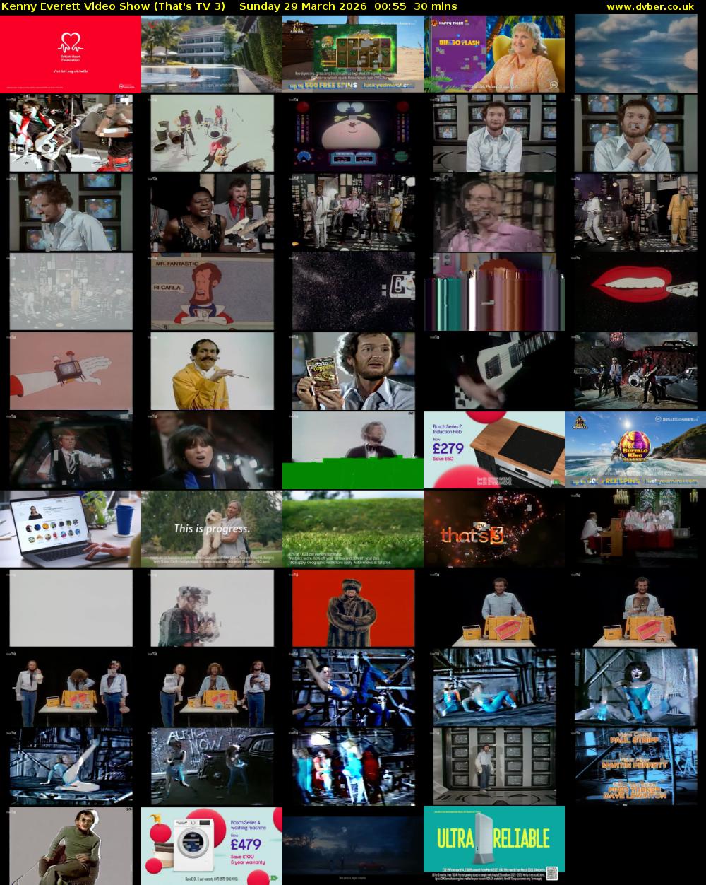 Kenny Everett Video Show (That's TV 3) Sunday 29 March 2026 00:55 - 02:25