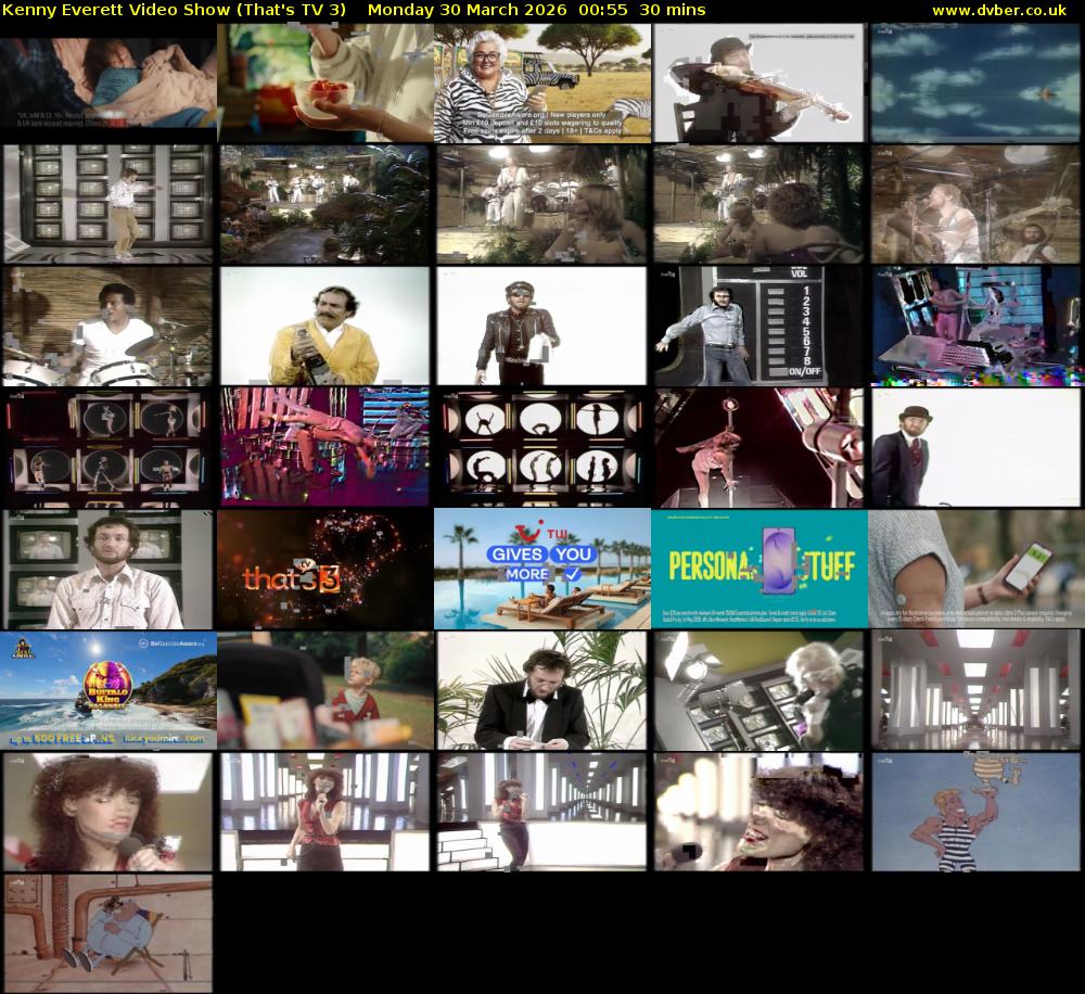 Kenny Everett Video Show (That's TV 3) Monday 30 March 2026 00:55 - 01:25