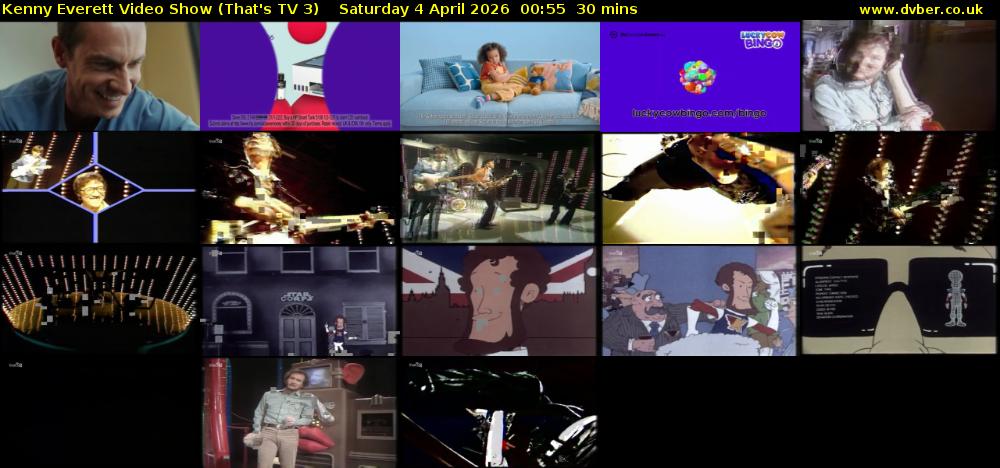 Kenny Everett Video Show (That's TV 3) Saturday 4 April 2026 00:55 - 01:25