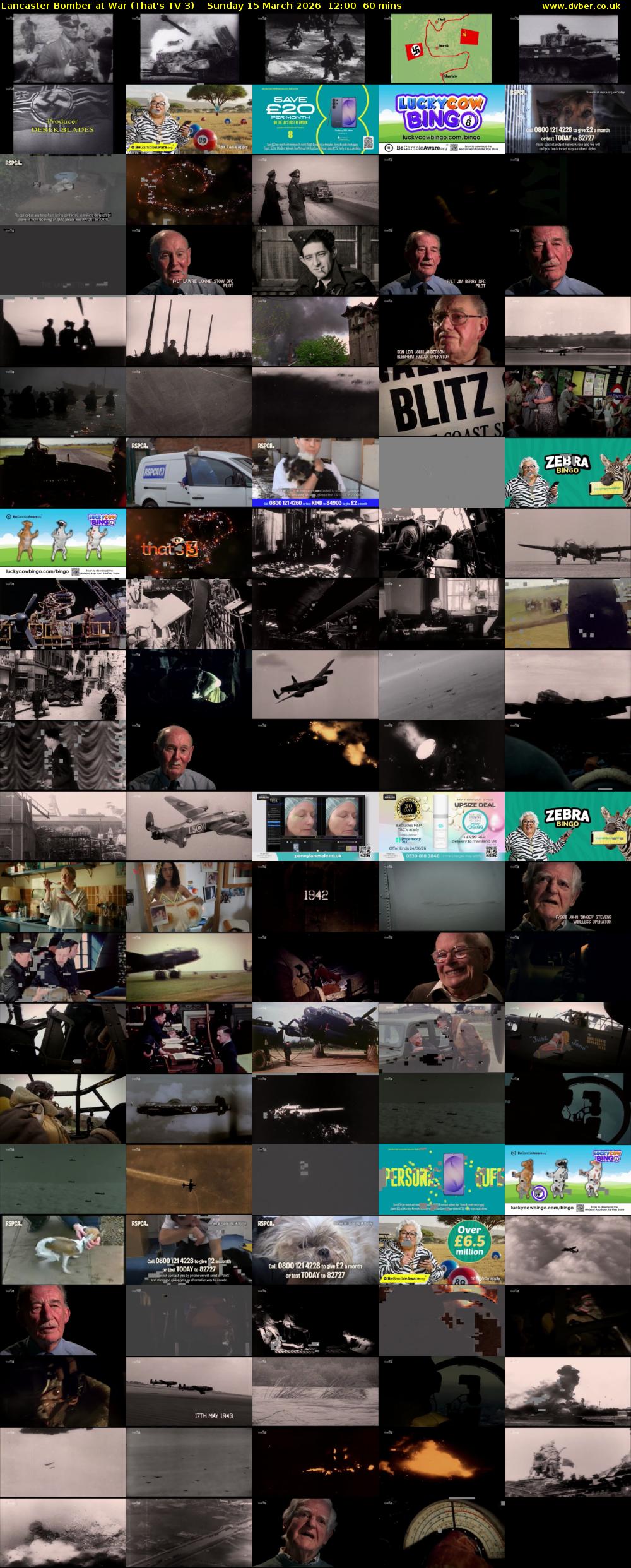Lancaster Bomber at War (That's TV 3) Sunday 15 March 2026 12:00 - 13:00
