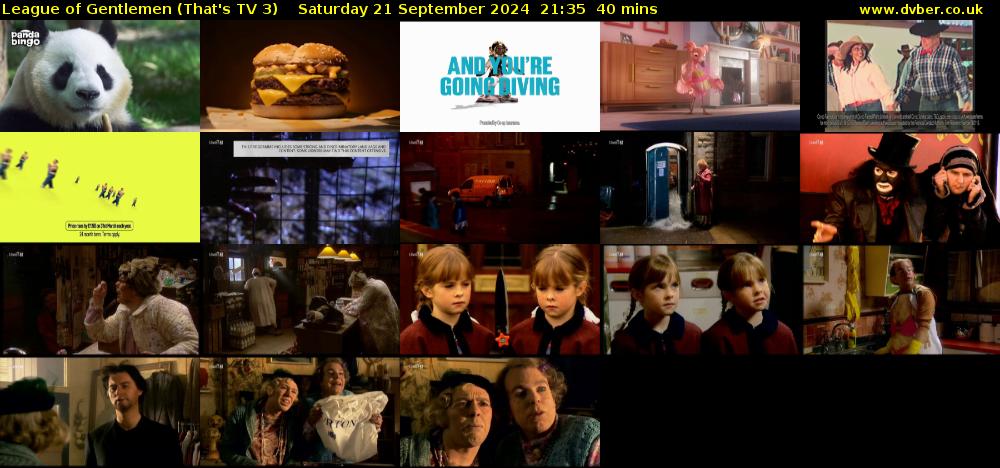 League of Gentlemen (That's TV 3) Saturday 21 September 2024 21:35 - 22:15