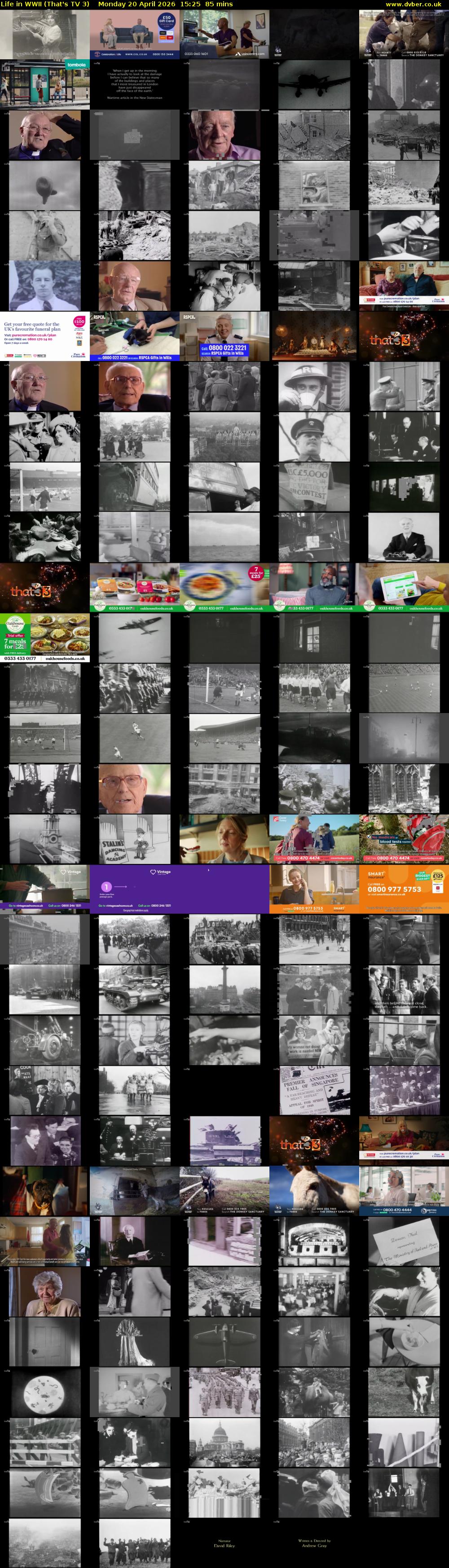 Life in WWII (That's TV 3) Monday 20 April 2026 15:25 - 16:50
