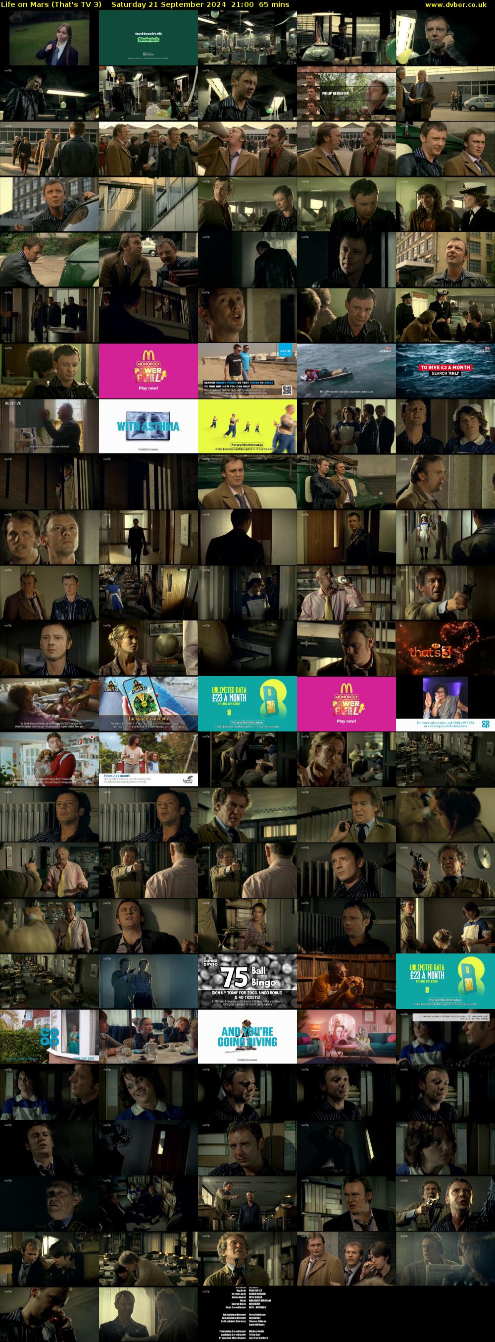 Life on Mars (That's TV 3) Saturday 21 September 2024 21:00 - 22:05
