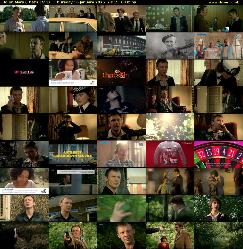 Life on Mars (That's TV 3) Thursday 16 January 2025 23:15 - 00:15