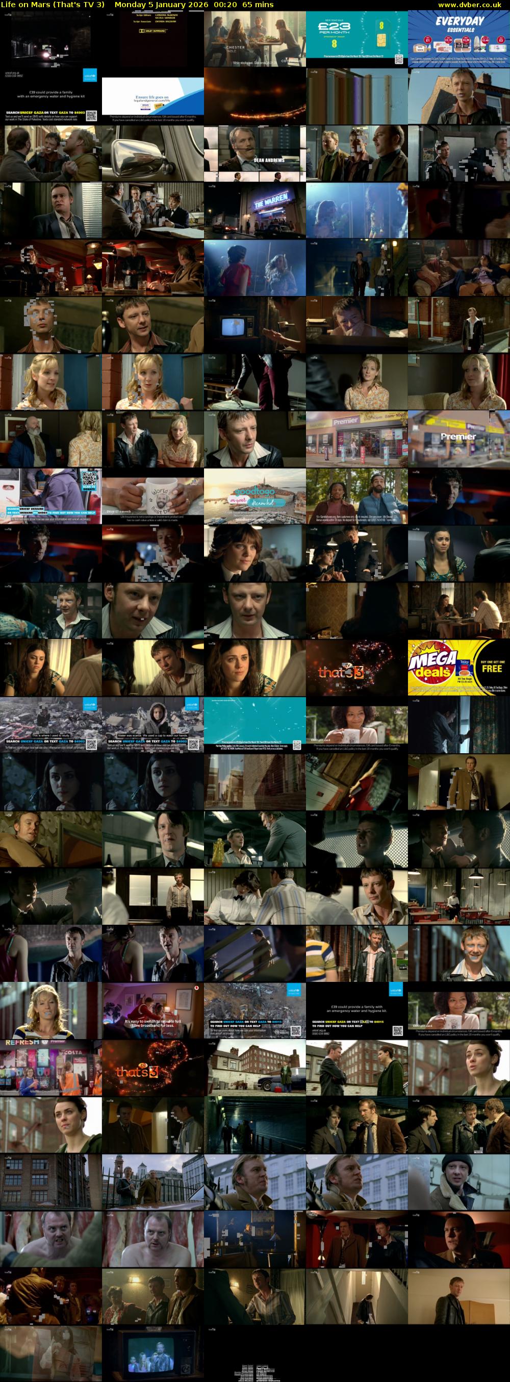 Life on Mars (That's TV 3) Monday 5 January 2026 00:20 - 01:25