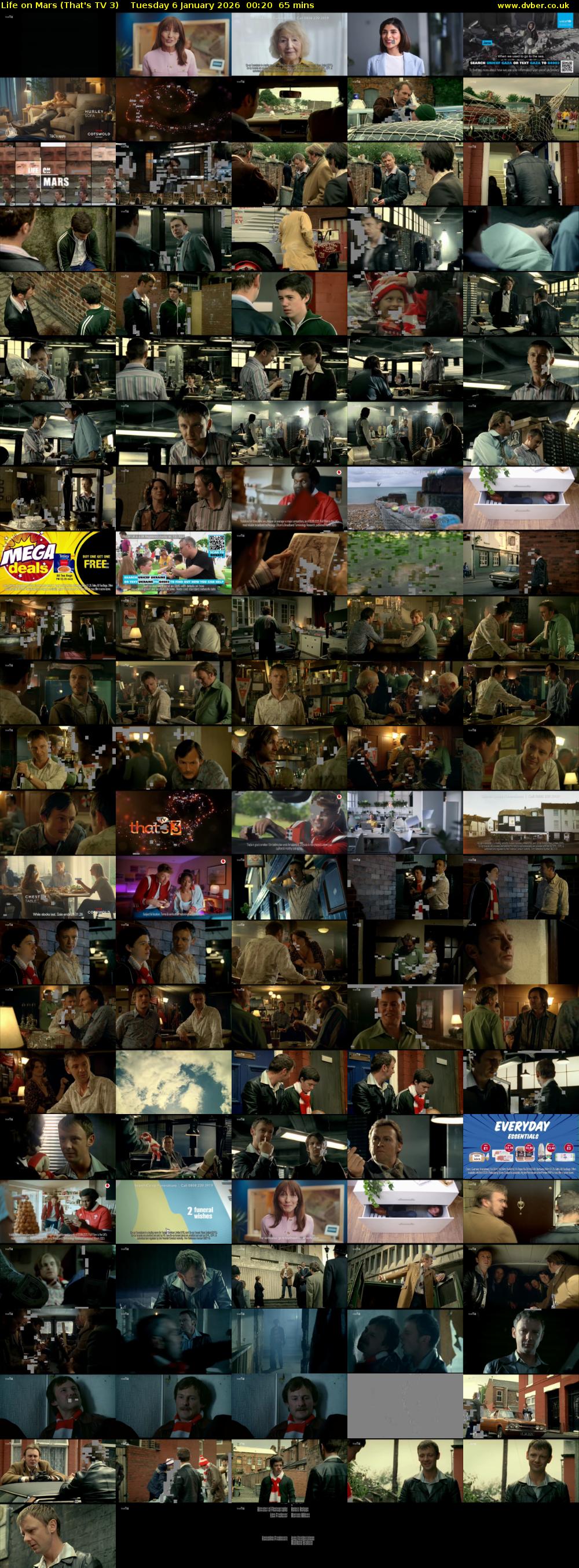 Life on Mars (That's TV 3) Tuesday 6 January 2026 00:20 - 01:25