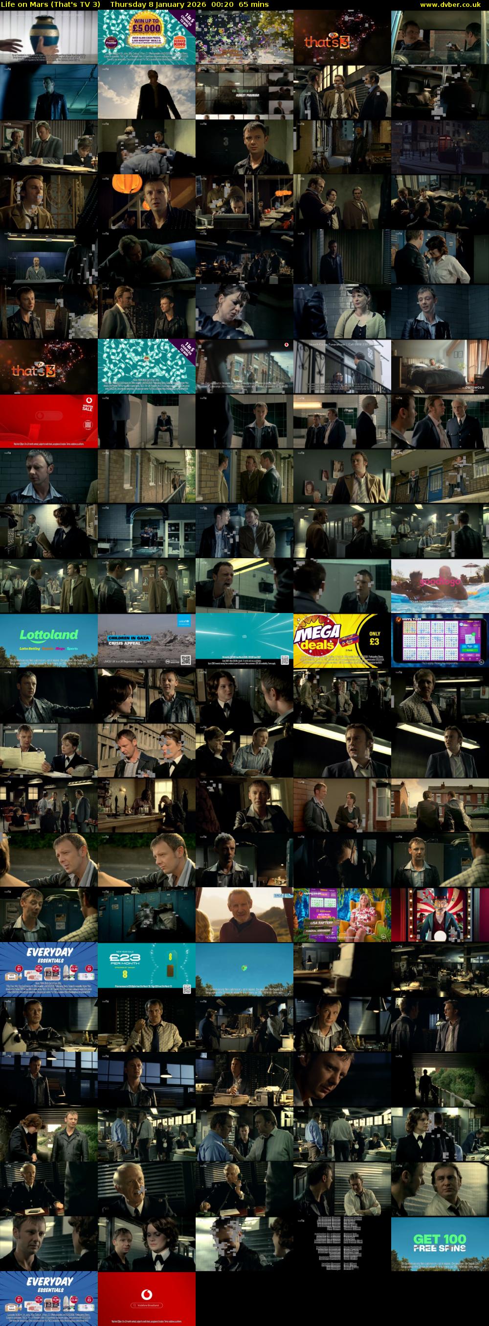 Life on Mars (That's TV 3) Thursday 8 January 2026 00:20 - 01:25