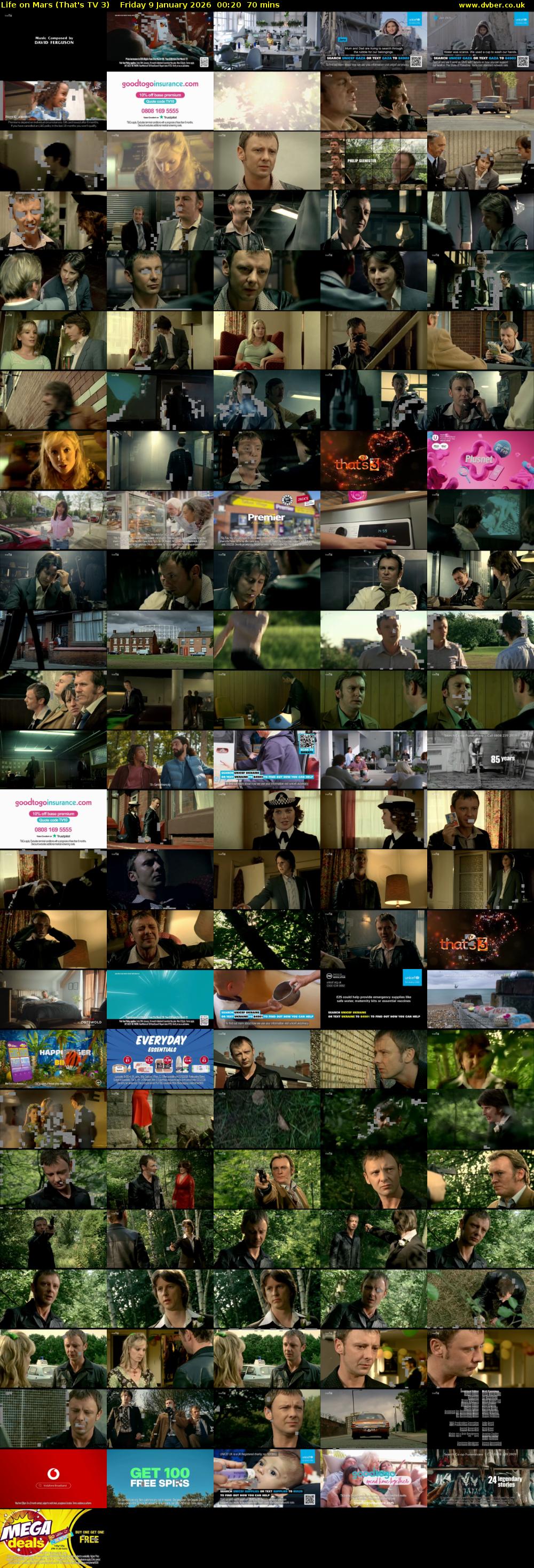 Life on Mars (That's TV 3) Friday 9 January 2026 00:20 - 01:30