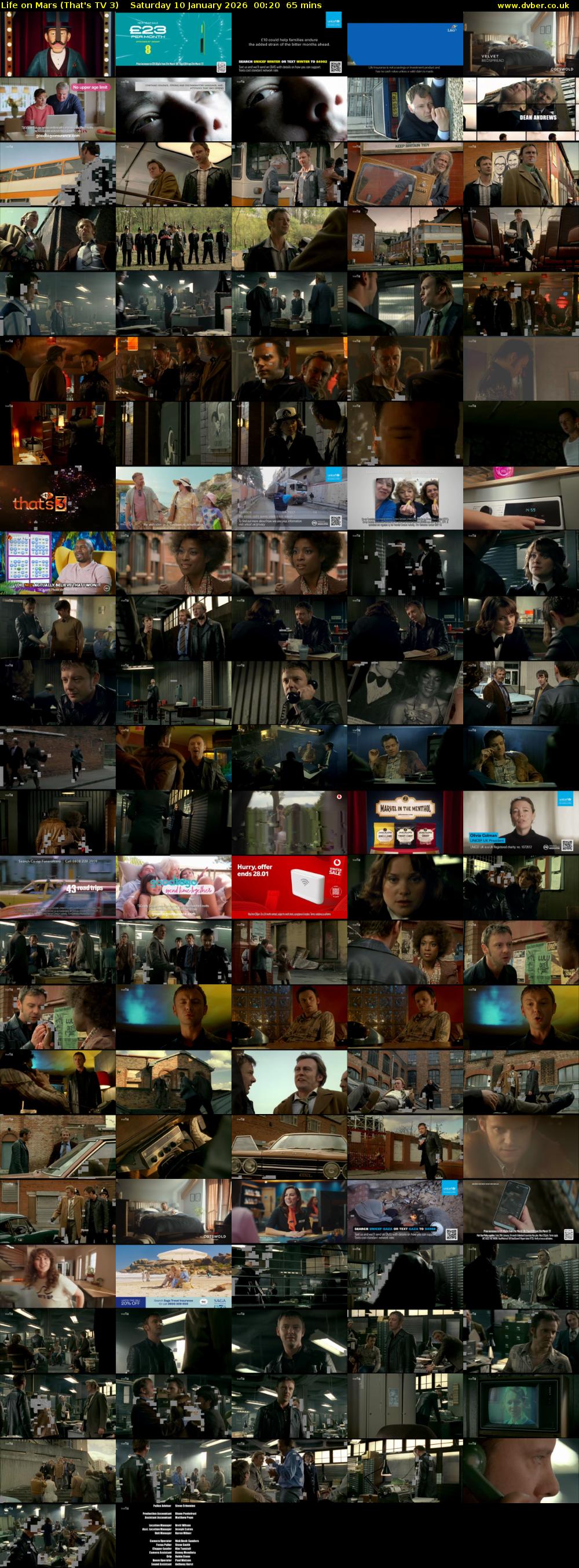 Life on Mars (That's TV 3) Saturday 10 January 2026 00:20 - 01:25