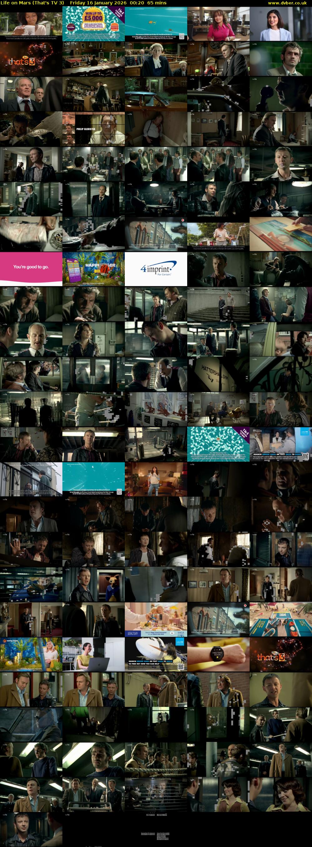 Life on Mars (That's TV 3) Friday 16 January 2026 00:20 - 01:25