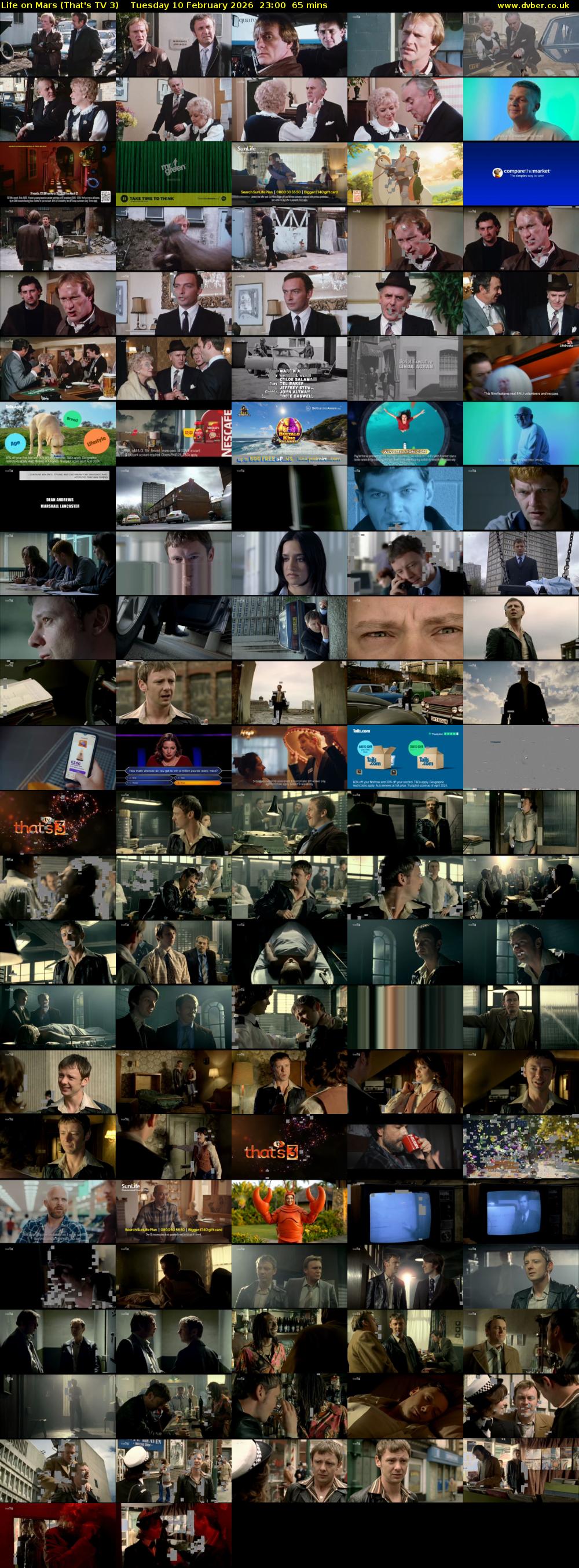 Life on Mars (That's TV 3) Tuesday 10 February 2026 23:00 - 00:05