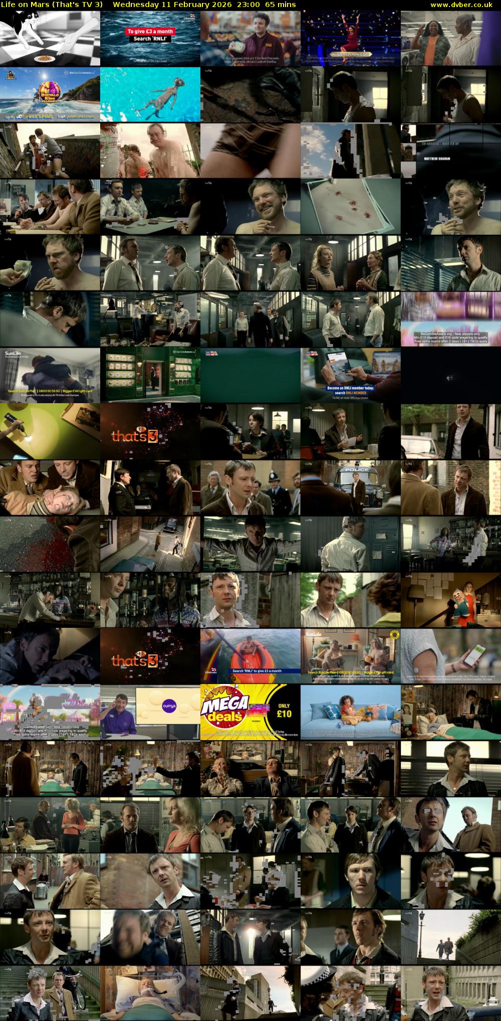 Life on Mars (That's TV 3) Wednesday 11 February 2026 23:00 - 00:05