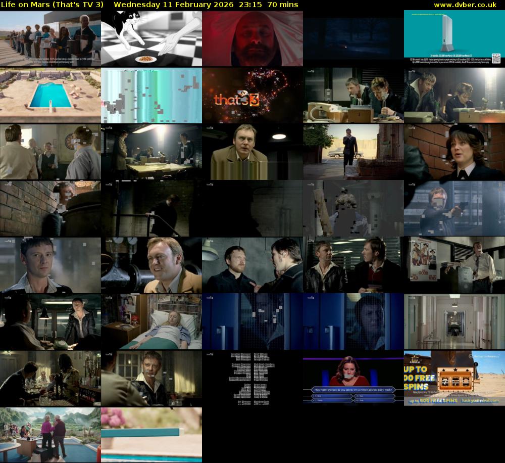 Life on Mars (That's TV 3) Wednesday 11 February 2026 23:15 - 00:25