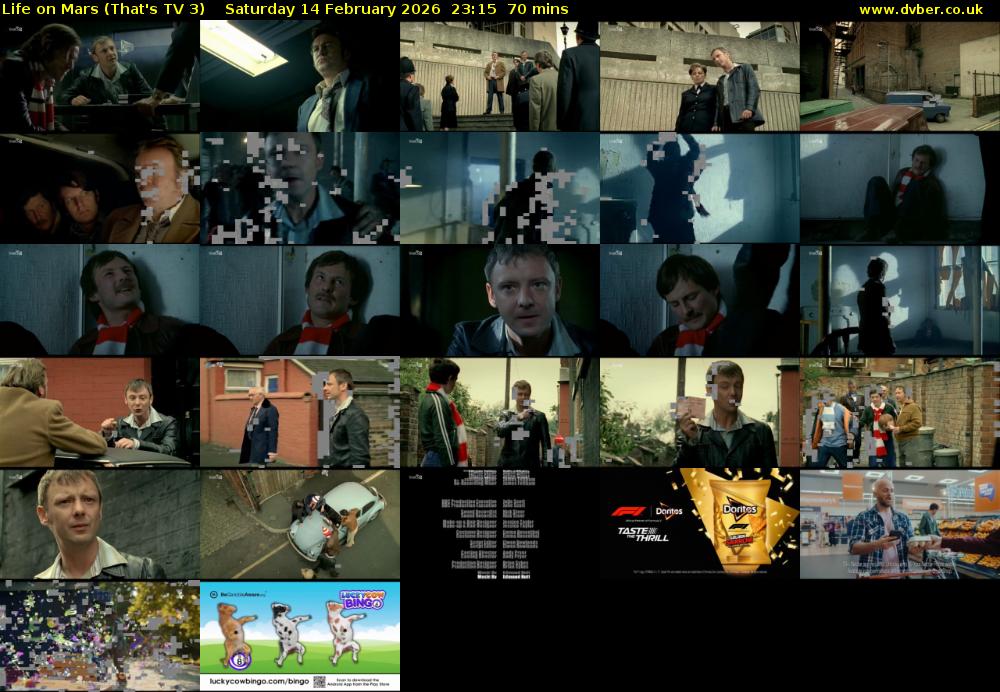 Life on Mars (That's TV 3) Saturday 14 February 2026 23:15 - 00:25