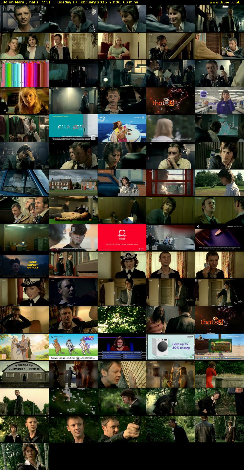 Life on Mars (That's TV 3) Tuesday 17 February 2026 23:00 - 00:00