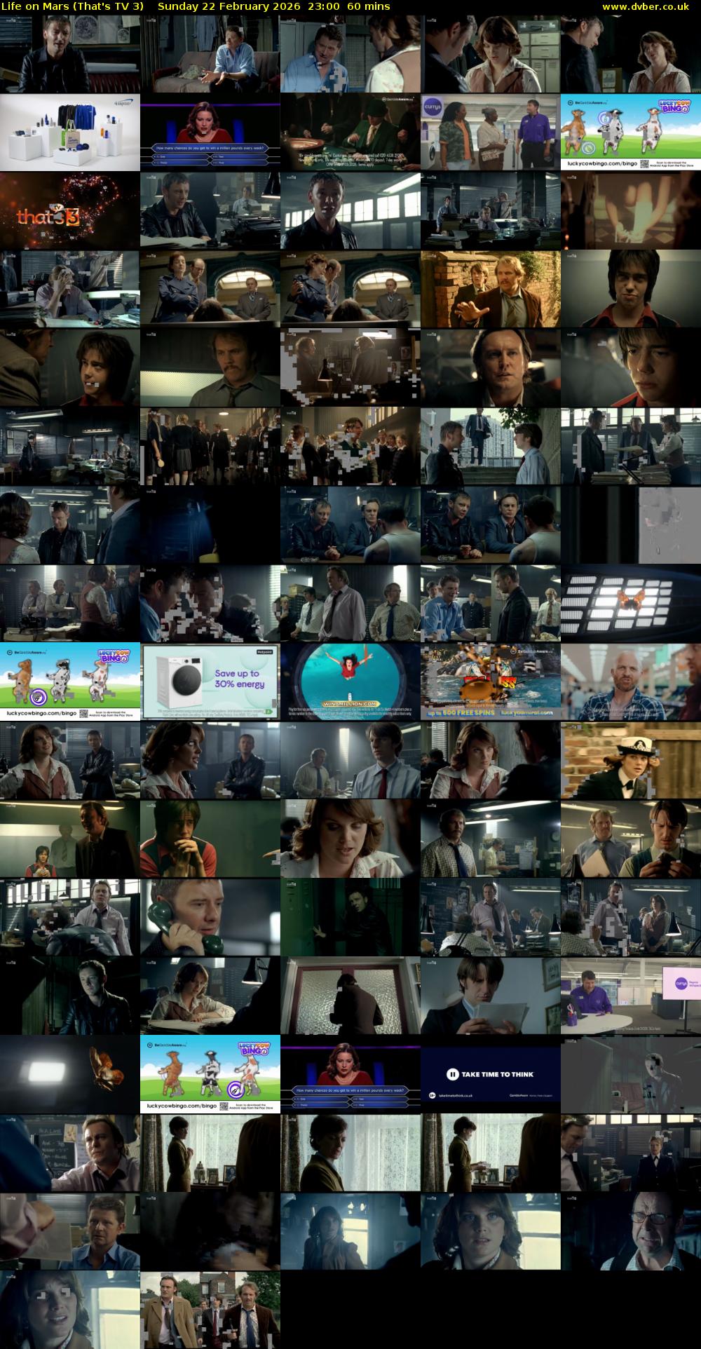 Life on Mars (That's TV 3) Sunday 22 February 2026 23:00 - 00:00