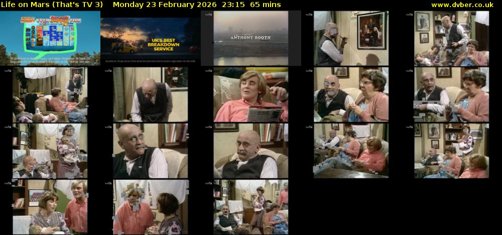 Life on Mars (That's TV 3) Monday 23 February 2026 23:15 - 00:20