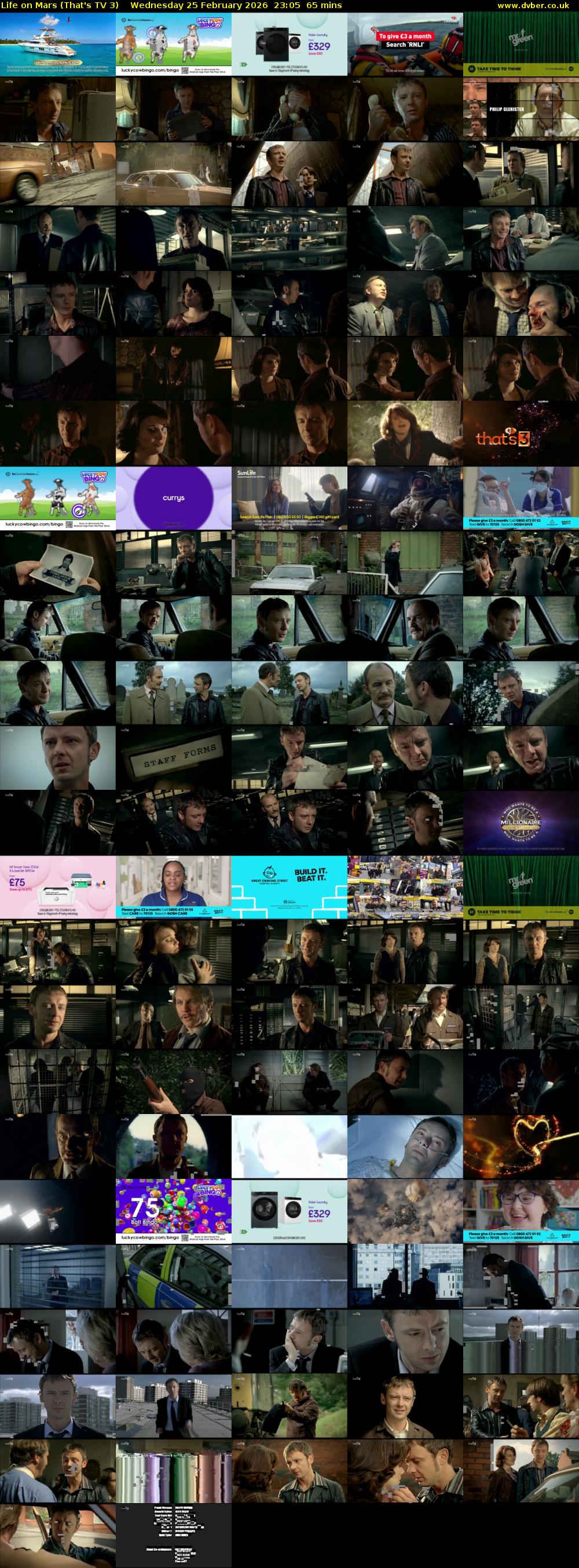 Life on Mars (That's TV 3) Wednesday 25 February 2026 23:05 - 00:10