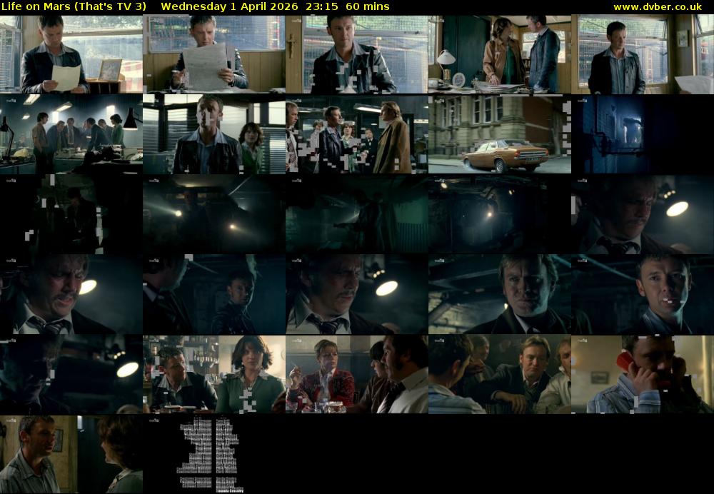 Life on Mars (That's TV 3) Wednesday 1 April 2026 23:15 - 00:15