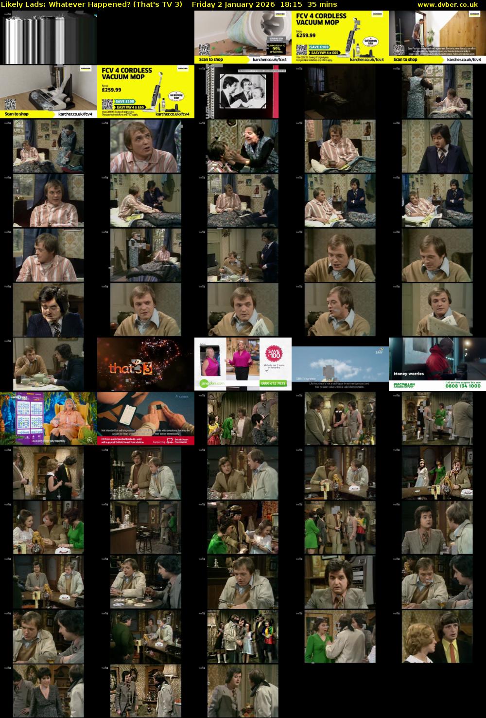 Likely Lads: Whatever Happened? (That's TV 3) Friday 2 January 2026 18:15 - 18:50