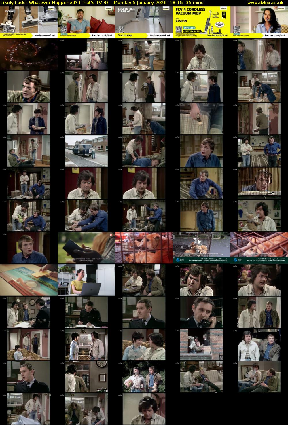 Likely Lads: Whatever Happened? (That's TV 3) Monday 5 January 2026 18:15 - 18:50