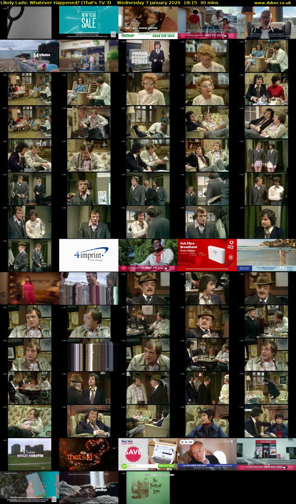 Likely Lads: Whatever Happened? (That's TV 3) Wednesday 7 January 2026 18:15 - 18:55