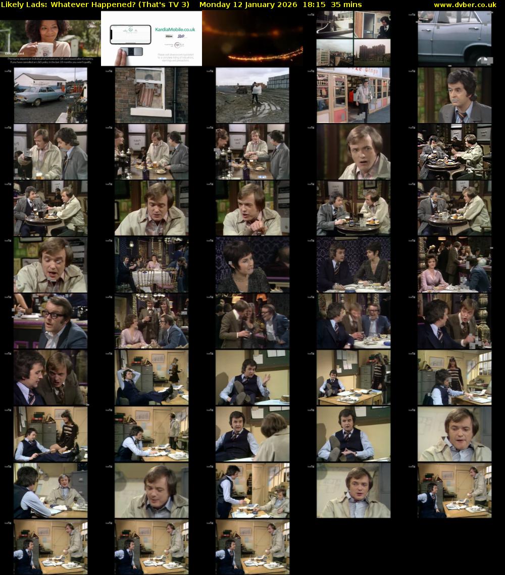 Likely Lads: Whatever Happened? (That's TV 3) Monday 12 January 2026 18:15 - 18:50