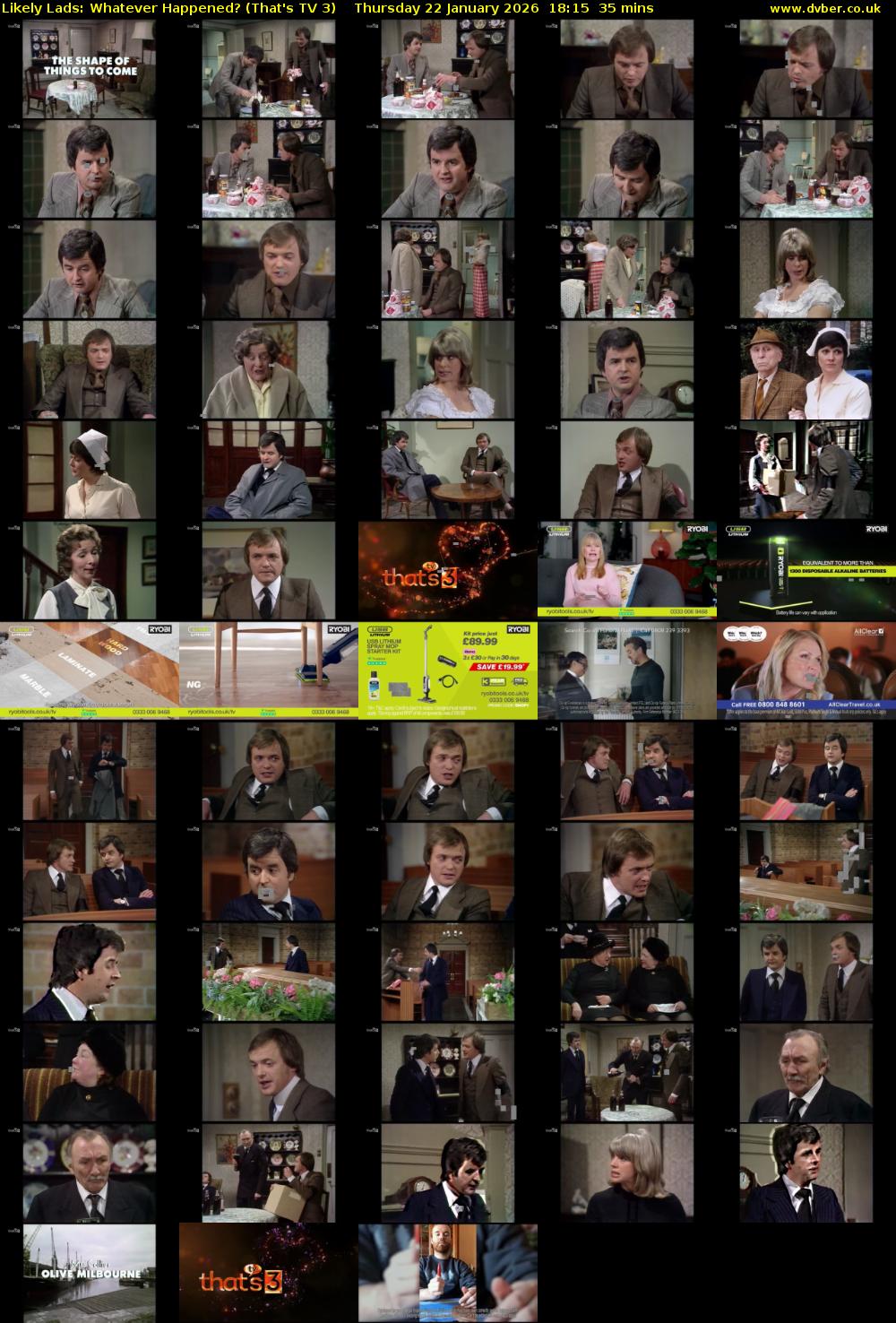 Likely Lads: Whatever Happened? (That's TV 3) Thursday 22 January 2026 18:15 - 18:50