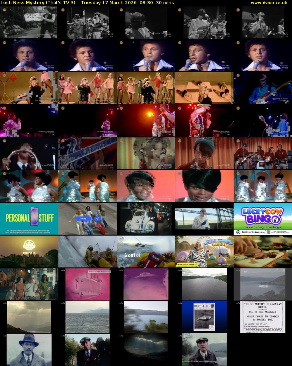 Loch Ness Mystery (That's TV 3) Tuesday 17 March 2026 08:30 - 09:00