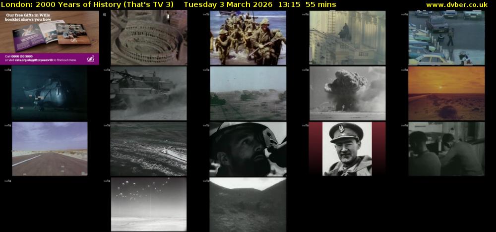 London: 2000 Years of History (That's TV 3) Tuesday 3 March 2026 13:15 - 14:10