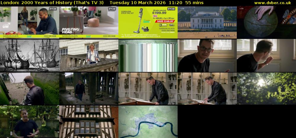 London: 2000 Years of History (That's TV 3) Tuesday 10 March 2026 11:20 - 12:15