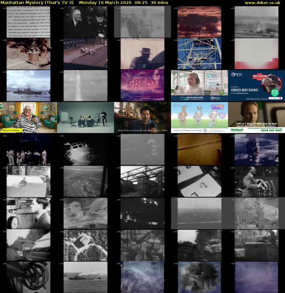 Manhattan Mystery (That's TV 3) Monday 16 March 2026 08:25 - 08:55